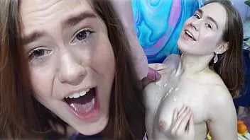 play Nach dem Lernen hart mit einem Cumshot auf meine Titten gebumst zu werden