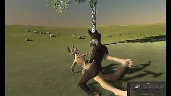 Afspelen "Hunt and snare" spelen en seks hebben met een harige vrouw
