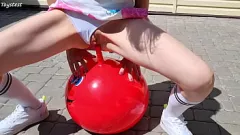 play Test de jouet de double pénétration d'une belle-soeur européenne en plein air