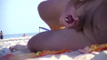 play Nude beach voyeurs jerking off #1 - hubby films all the hard cocks that are cum near his wife on the nude beach!